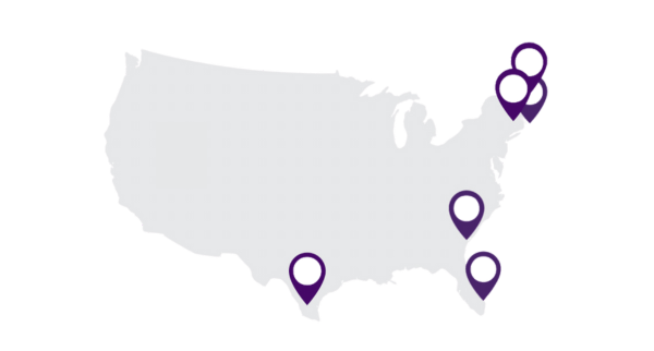 Map of United States where we have alumni and coaches Map of United States where we have alumni and coaches