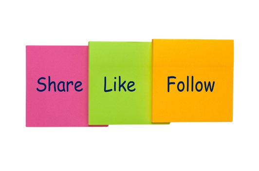 Share. Like. Follow.