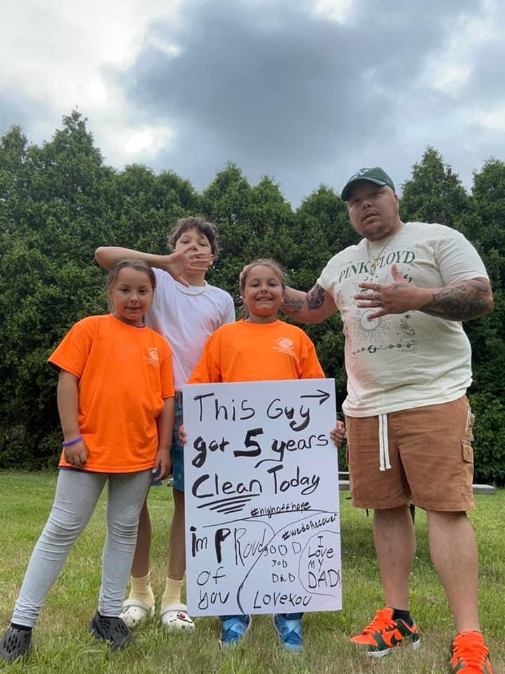 AJ with kids soberversary AJ with kids soberversary