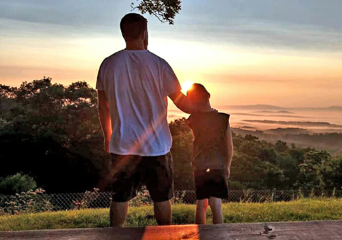 Father and son healing from addiction