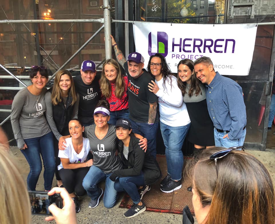 2019 NYC Marathon Team Herren Project event raising funds and awareness around addiction