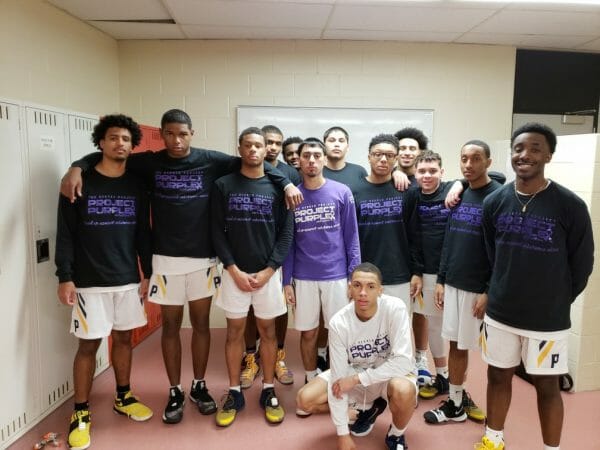 putnam academy students Herren Project go purple Roger putnam academy basketball players go purple with Herren Project
