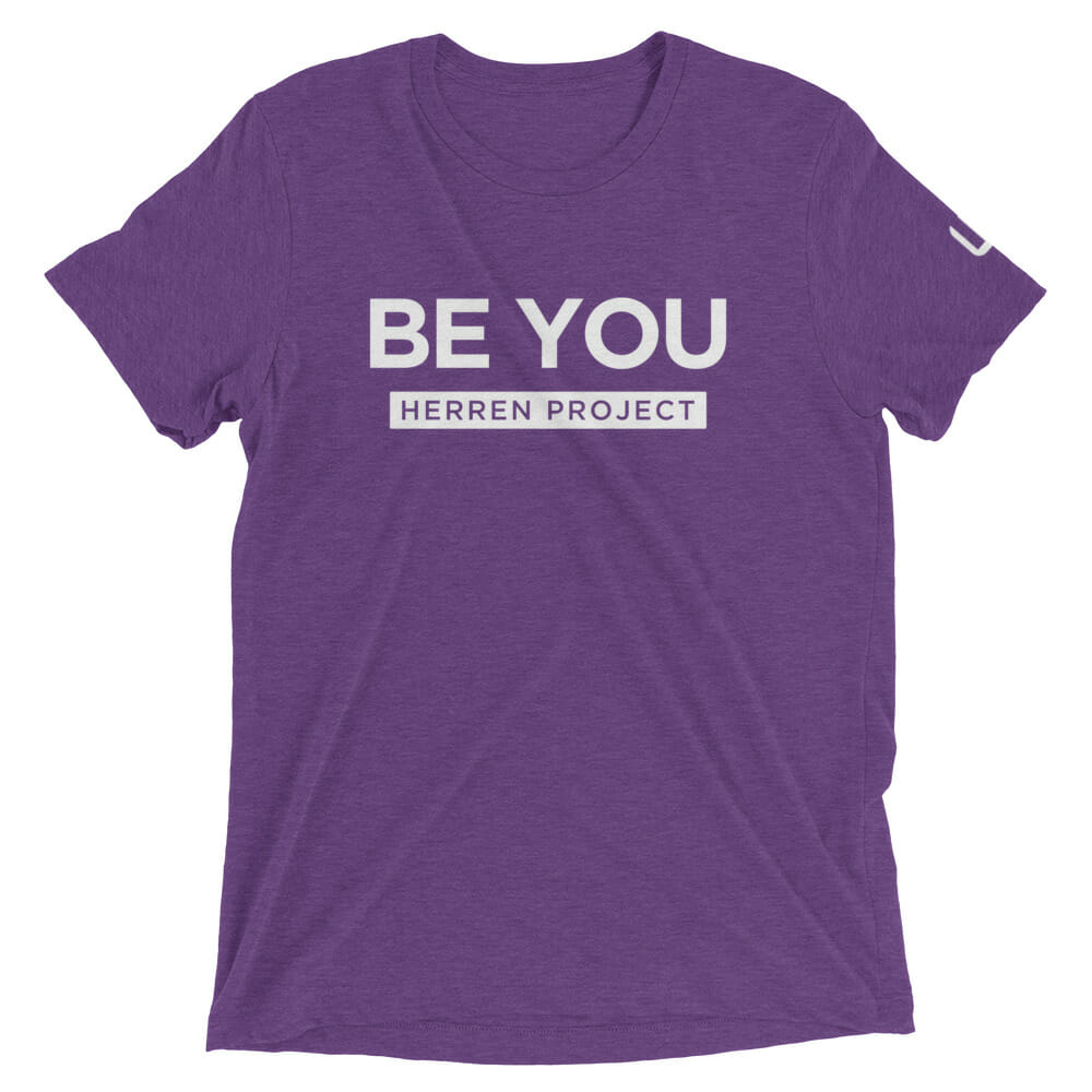 unisex tri blend t shirt purple triblend front 611fbdb877301