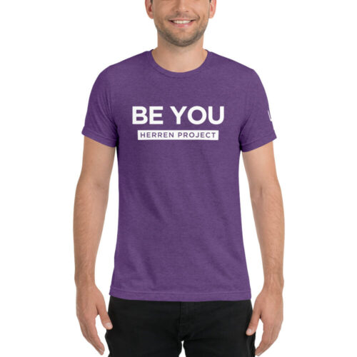 unisex tri blend t shirt purple triblend front 611fbdb8776d2